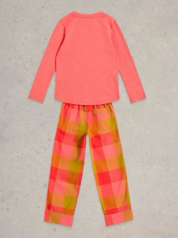 Girls Check PJ Set in PINK MULTI<White Stuff Fashion