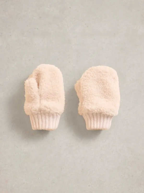 Kids Borg Mitten in LIGHT NATURAL<White Stuff New