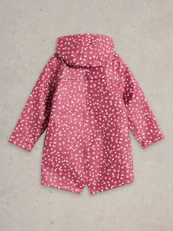 Kids Spot Printed Raincoat in PURPLE MULTI<White Stuff Hot