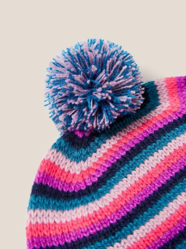 Multi Stripe Hat in PINK MULTI<White Stuff Clearance