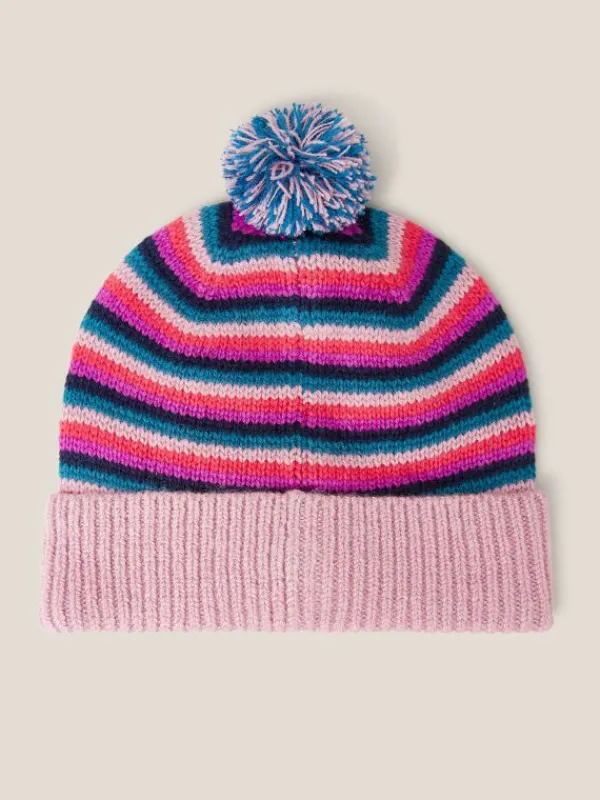 Multi Stripe Hat in PINK MULTI<White Stuff Clearance